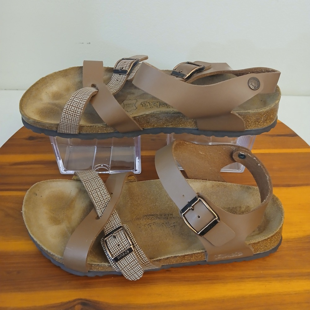 Birki's Birkenstock Salina Sandals Women 41 Brown Strappy Cork Footbed Buckle